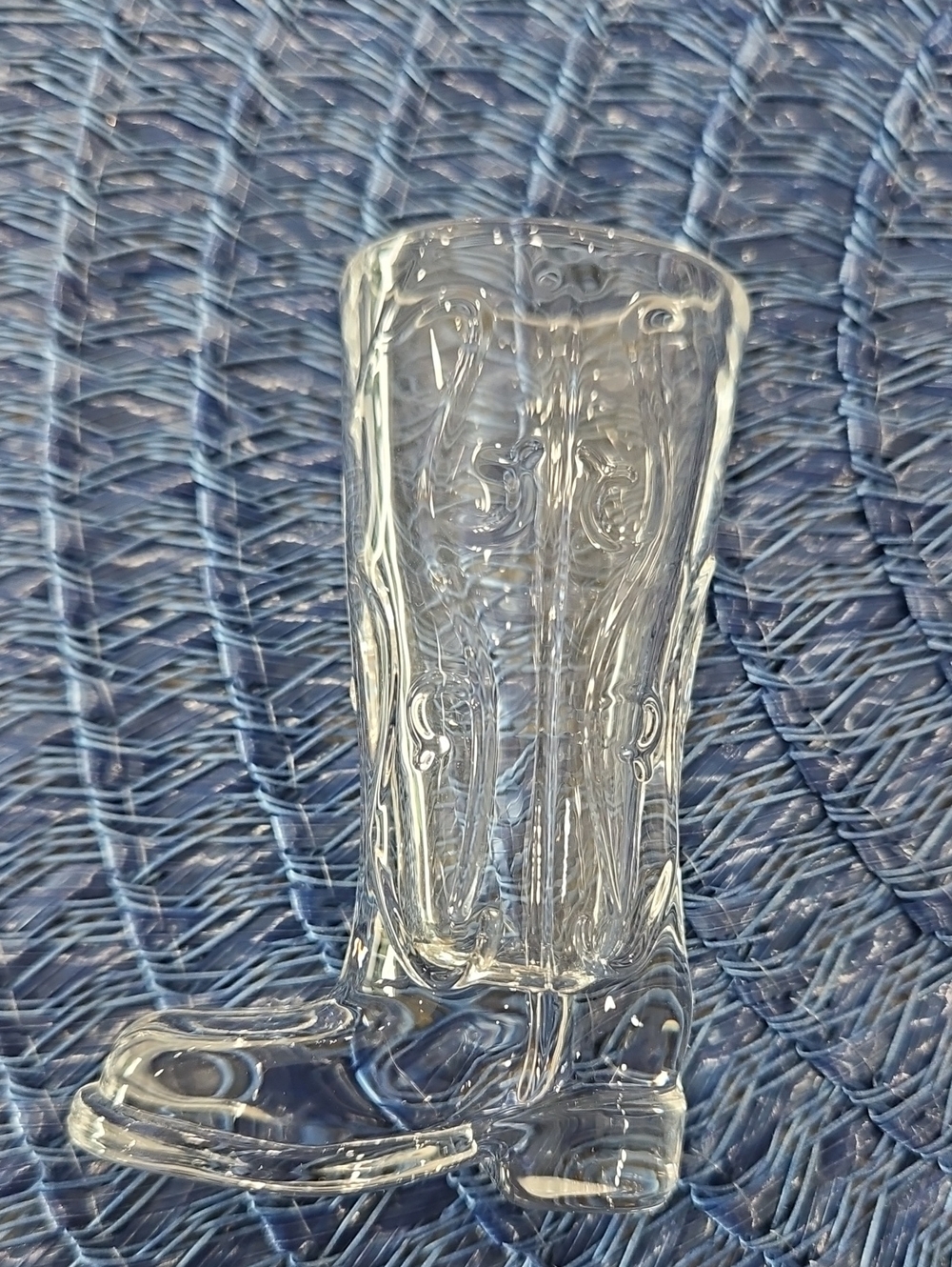 Clear Textured Glass Boot Toothpick Holder - Picture 4 of 6
